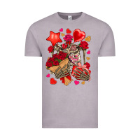 Vintage Zinc valentines day skeleton Vintage Tee - NancyCooperArtShop