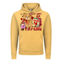Vintage Mustard give you self love Vintage Hoodie - AdoDesignShop