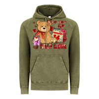Vintage Olive give you self love Vintage Hoodie - AdoDesignShop