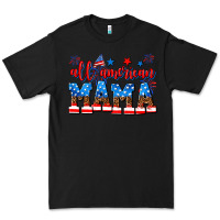 Black all american mama Premium Tee - AdoDesignShop