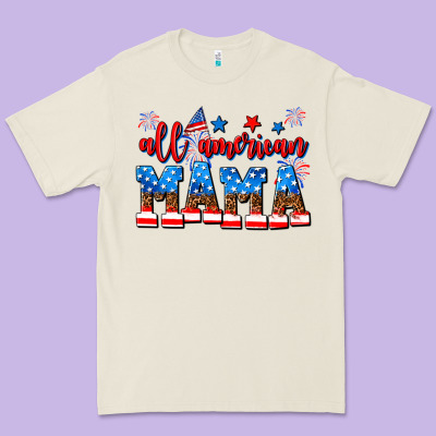 All American Mama Premium Tee Designed By Adodesignshop