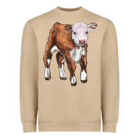 Mushroom hereford calf Heavyweight Sweatshirt - LillyAllenDesigns