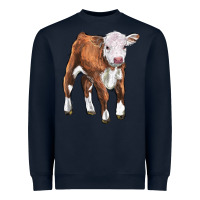 Navy hereford calf Heavyweight Sweatshirt - LillyAllenDesigns