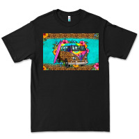 Black hippie van floral skinny metal can holder Premium Tee - HRA Design Shop