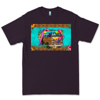 Plum hippie van floral skinny metal can holder Premium Tee - HRA Design Shop