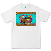 Hippie Van Floral Skinny Metal Can Holder Premium Tee | Teevron
