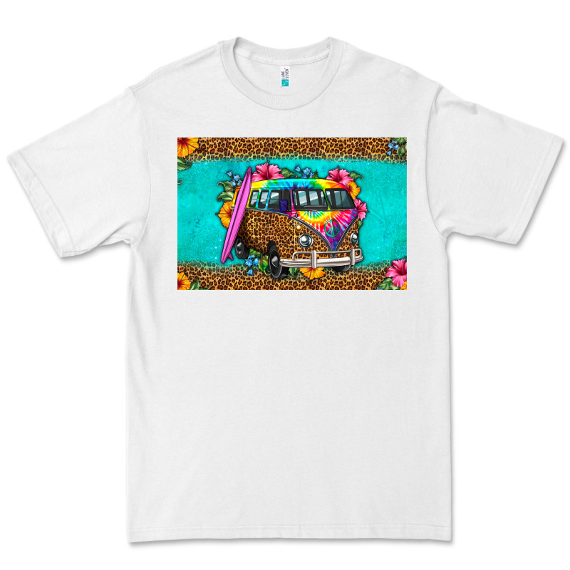 Hippie Van Floral Skinny Metal Can Holder Premium Tee by HRA Design Shop | Teevron