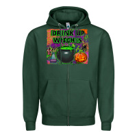 Sports Green drink up witches Zipper Hoodie - BundleAndBundleShop