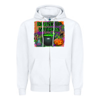 White drink up witches Zipper Hoodie - BundleAndBundleShop