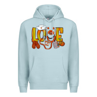 Blue Mist Thanksgiving love Nurse Premium Hoodie - NancyCooperArtShop