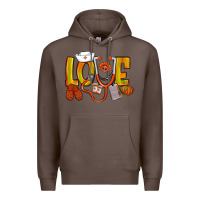 Coffee Thanksgiving love Nurse Premium Hoodie - NancyCooperArtShop