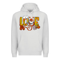 Dove Grey Thanksgiving love Nurse Premium Hoodie - NancyCooperArtShop