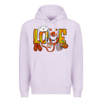 Lilac Thanksgiving love Nurse Premium Hoodie - NancyCooperArtShop