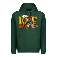 Sports Green Thanksgiving love Nurse Premium Hoodie - NancyCooperArtShop