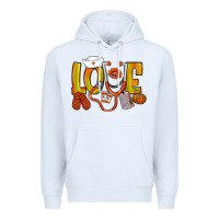 White Thanksgiving love Nurse Premium Hoodie - NancyCooperArtShop