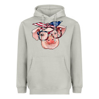 Moon Dust american flag with pig Heavyweight Hoodie - RanaPortraitStore
