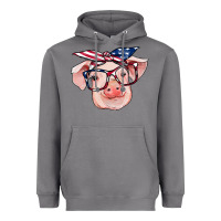 Storm american flag with pig Heavyweight Hoodie - RanaPortraitStore