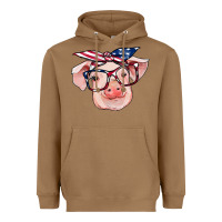 Toasted Coconut american flag with pig Heavyweight Hoodie - RanaPortraitStore