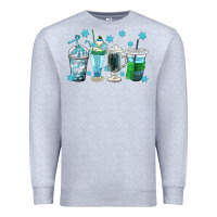 Heather Grey winter coffee cup Premium Sweatshirt - texasbilliewilder