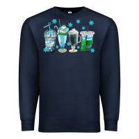 Navy winter coffee cup Premium Sweatshirt - texasbilliewilder
