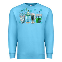 Ocean Blue winter coffee cup Premium Sweatshirt - texasbilliewilder