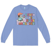 Colony Blue death by book hangover Long Sleeve Tee - MaliasSmallBusiness