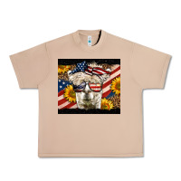 Burro Western 4th Of July Llama Background Urban Heavy Tee - LillyAllenDesigns