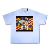 Grape Ice Western 4th Of July Llama Background Urban Heavy Tee - LillyAllenDesigns