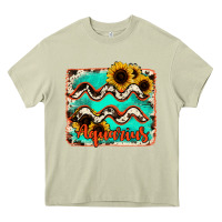 Mossy aquarius turquoise cowhide Heavy Core Tee - RanaPortraitStore