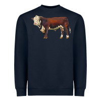 Navy hereford bull Heavyweight Sweatshirt - LillyAllenDesigns