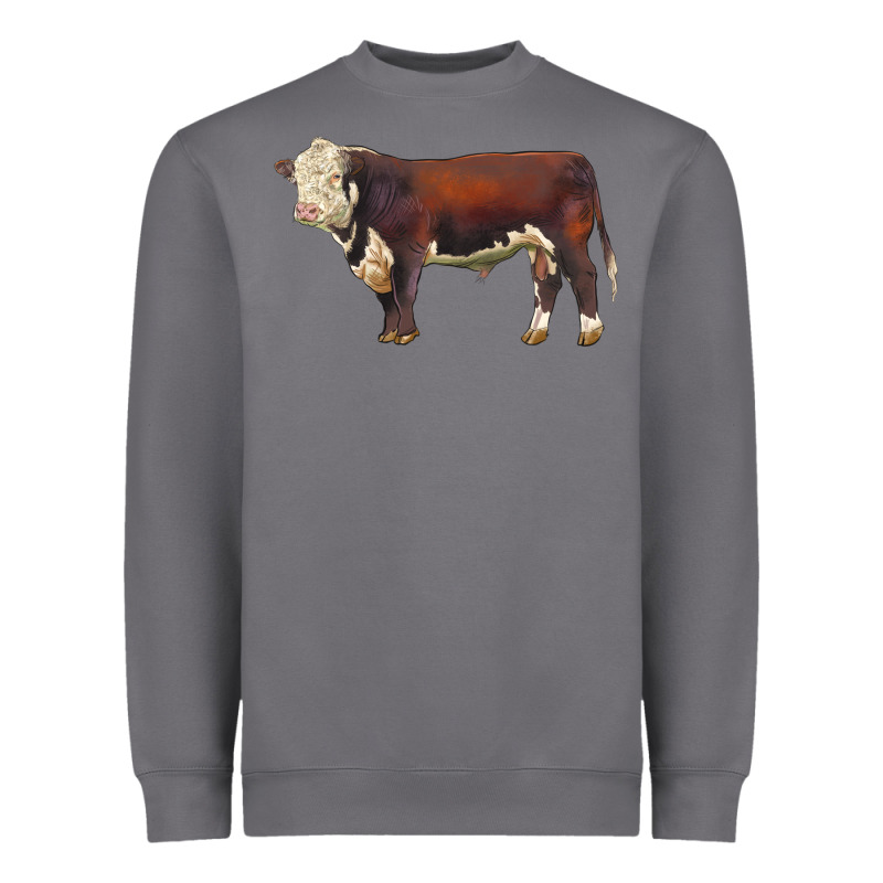 Hereford Bull Heavyweight Sweatshirt by LillyAllenDesigns | Teevron
