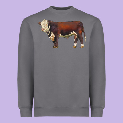 Hereford Bull Heavyweight Sweatshirt Designed By Lillyallendesigns