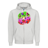 Dove Grey halloween candy  patches Zipper Hoodie - BundleAndBundleShop