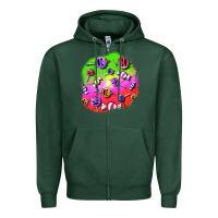 Sports Green halloween candy  patches Zipper Hoodie - BundleAndBundleShop