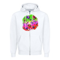 White halloween candy  patches Zipper Hoodie - BundleAndBundleShop