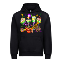 Black mardi gras wine glasses olivia Urban Hoodie - OliviaCreatesArt