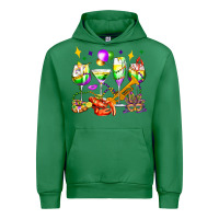 Emerald mardi gras wine glasses olivia Urban Hoodie - OliviaCreatesArt