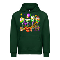 Forest Green mardi gras wine glasses olivia Urban Hoodie - OliviaCreatesArt