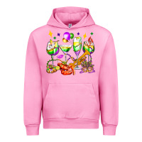 Fuchsia Pink mardi gras wine glasses olivia Urban Hoodie - OliviaCreatesArt