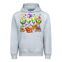 Heather Grey mardi gras wine glasses olivia Urban Hoodie - OliviaCreatesArt