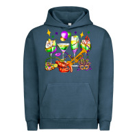Pigment Midnight Navy mardi gras wine glasses olivia Urban Hoodie - OliviaCreatesArt