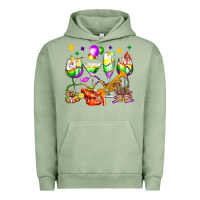 Pigment Oil Green mardi gras wine glasses olivia Urban Hoodie - OliviaCreatesArt