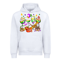 White mardi gras wine glasses olivia Urban Hoodie - OliviaCreatesArt