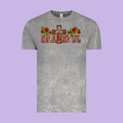 Grateful Guadalupe Cross Vintage Tee Designed By Barkaloodesign