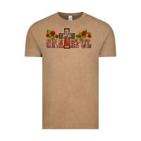 Vintage Coffee grateful guadalupe cross Vintage Tee - BarkalooDesign