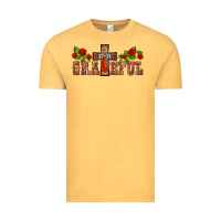 Vintage Mustard grateful guadalupe cross Vintage Tee - BarkalooDesign