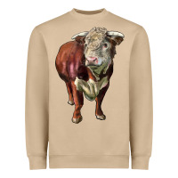 Mushroom hereford bull face Heavyweight Sweatshirt - LillyAllenDesigns
