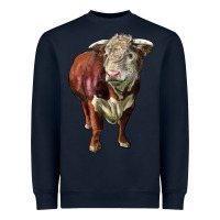 Navy hereford bull face Heavyweight Sweatshirt - LillyAllenDesigns