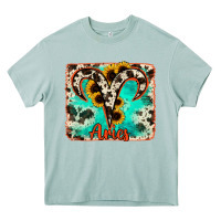 Arona aries turquoise cowhide Heavy Core Tee - RanaPortraitStore