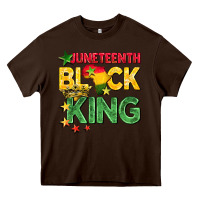 Chocolate Brown juneteenth black king Heavy Core Tee - BarkalooDesign